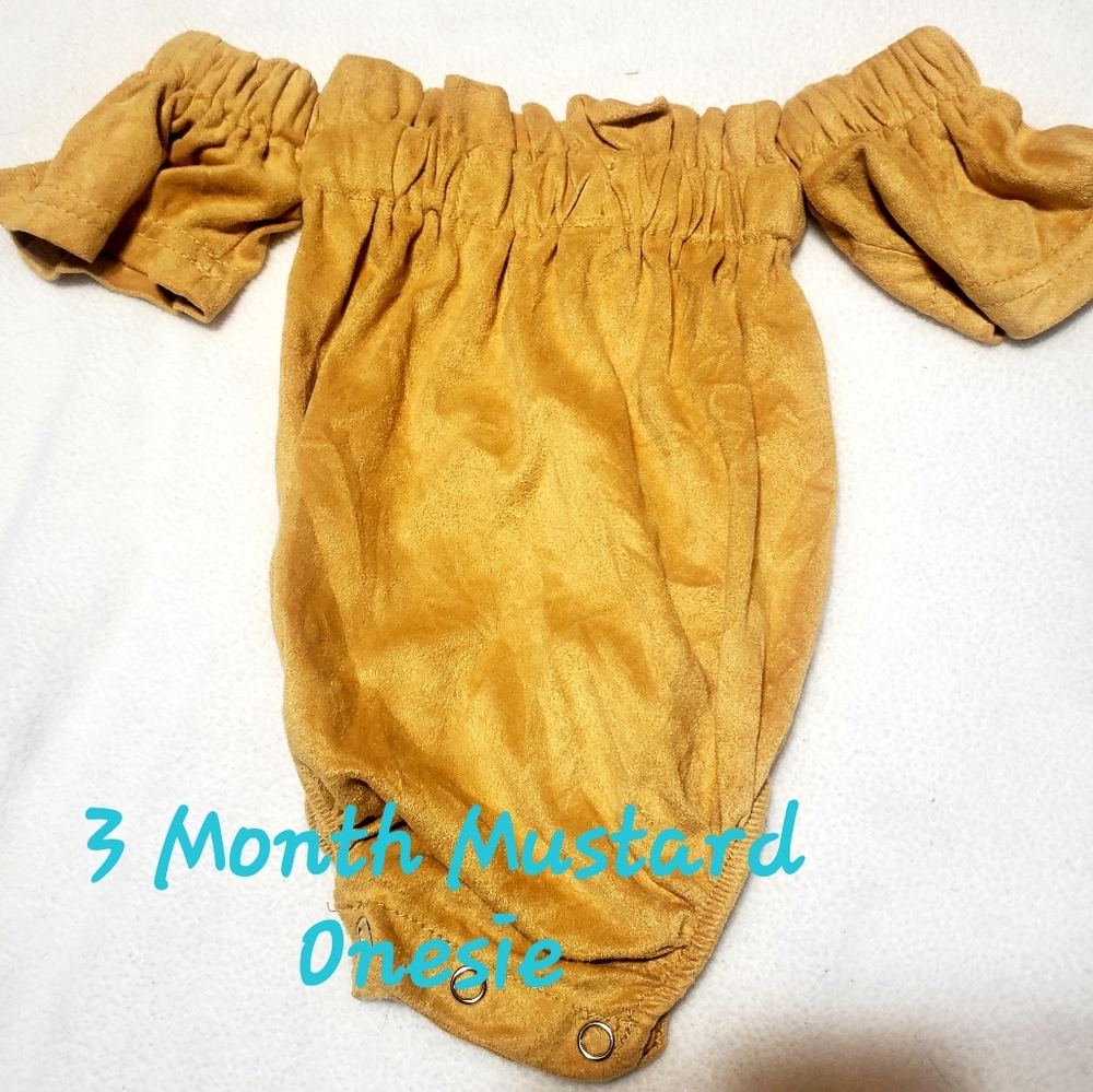 Velvet Mustard off the shoulder one piece